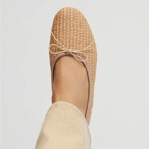 Mansur Gavriel Raffia Dream Ballerina